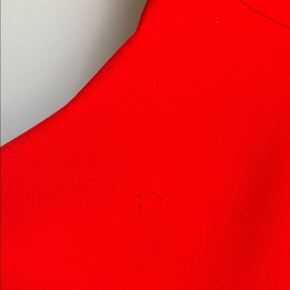 Trina Turk Keyhole High Low Petal Sleeveless Dress in Red - 6 - Picture 10 of 11